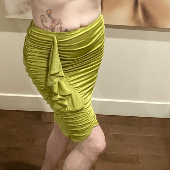 SHEIN - green ruched super stretch skirt for women Size XS - Picture 12 of 14